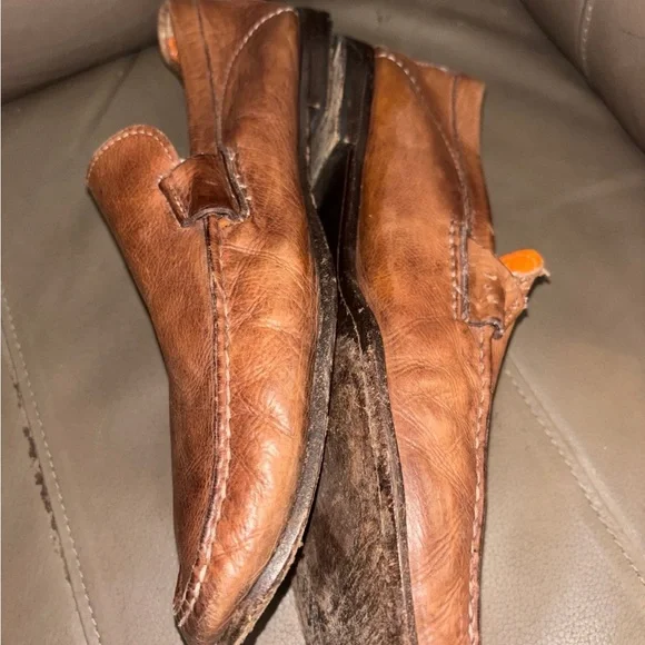 Santoni Leather Loafers, Men’s Size 10.5D